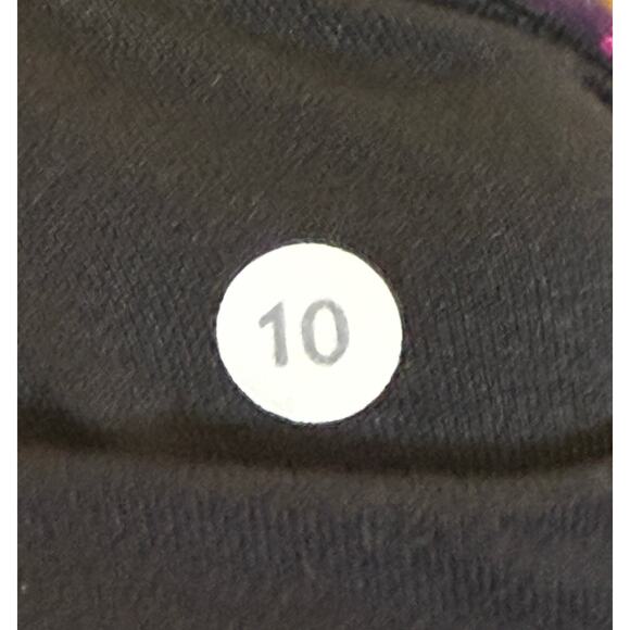 Lululemon‎ Wunder Under Crop  in Black / Stripe Bleached Coral Size 10 - Picture 6 of 9